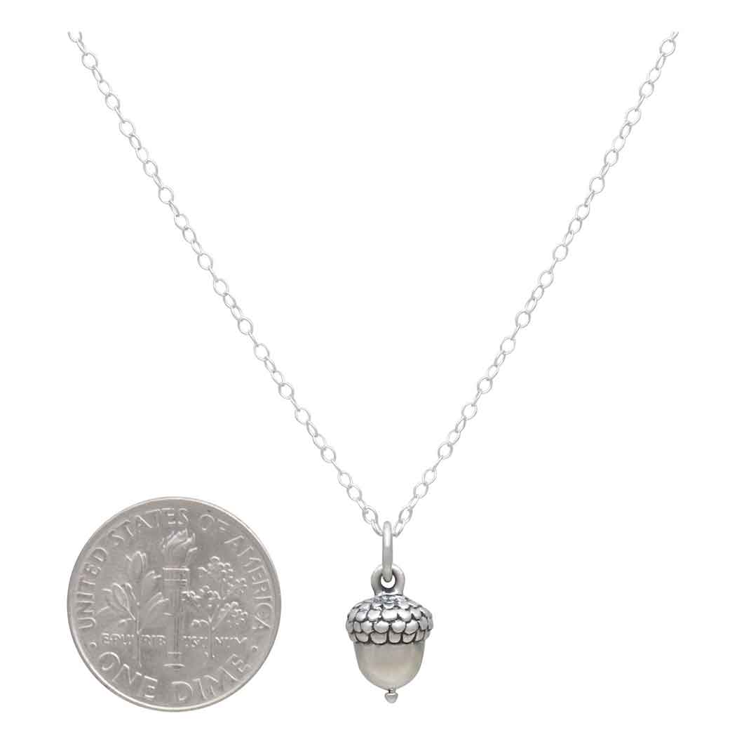 Sterling Silver Acorn Necklace  SKU: NECSS626SS
