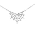 Sterling Silver Spiderweb Necklace SKU: NECSS7233