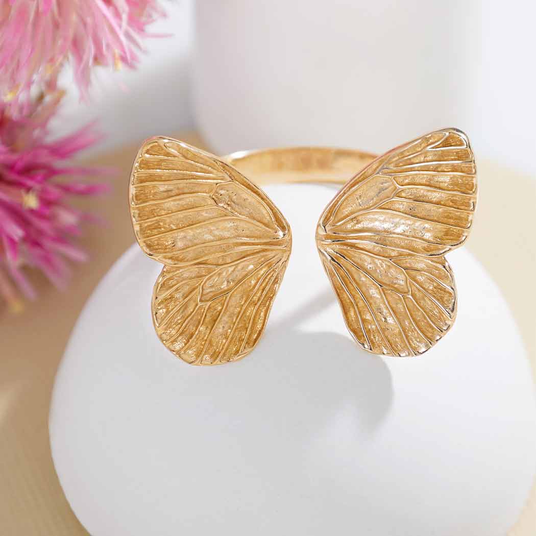 Sterling Silver Adjustable Butterfly Ring SKU: RINSS246