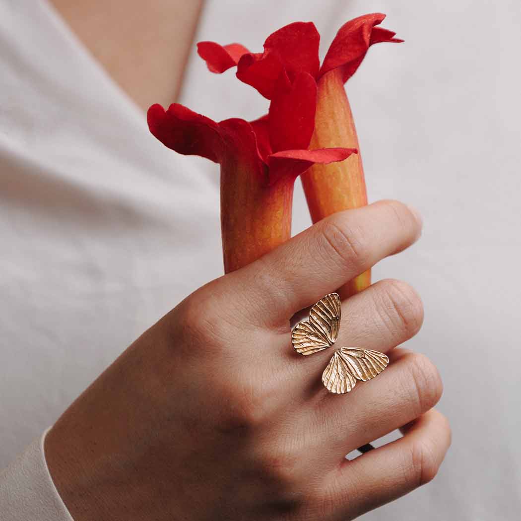 Sterling Silver Adjustable Butterfly Ring SKU: RINSS246